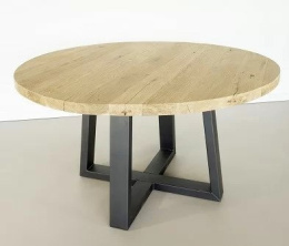 Okrągły Stół z Drewna Dębowego