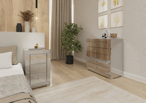 Lustrzana Komoda z 5 szufladami