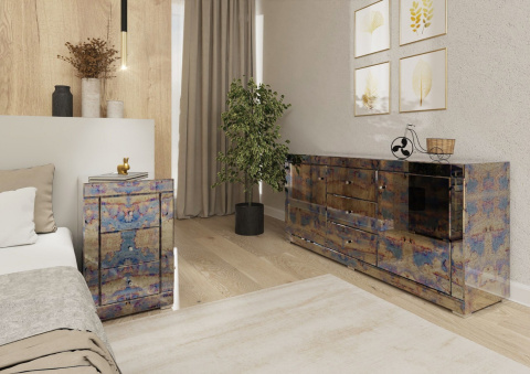 Lustrzana Komoda Antyczne Szkło Marsylia