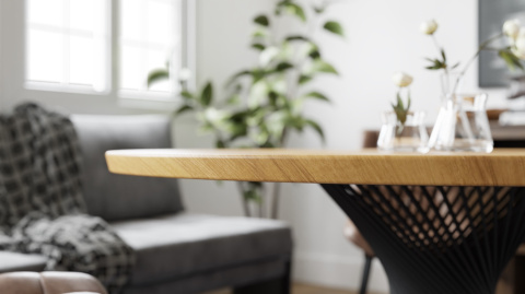 Okrągły Stół z Drewna Dębowego Oval