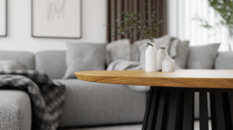 Okrągły Stół z Drewna Dębowego FiGG