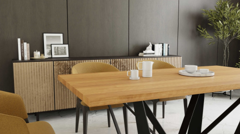 Stół z Litego Drewna Dębowego Scorpion