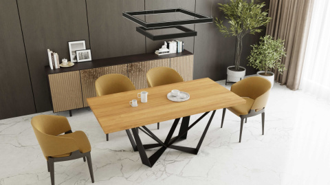 Stół z Litego Drewna Dębowego Scorpion