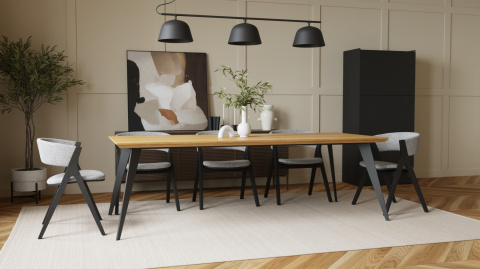 Stół Loft Leg z Litego Drewna Dębowego