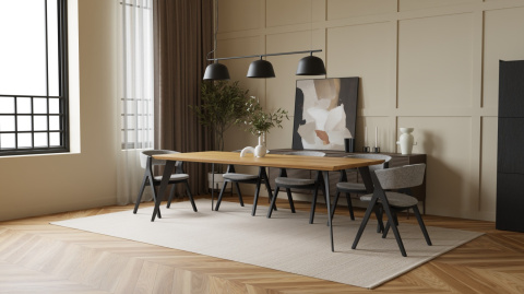 Stół Loft Leg z Litego Drewna Dębowego