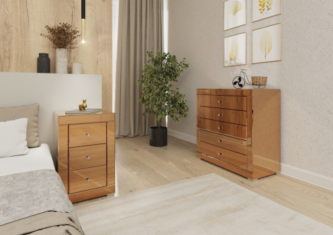 Szafka Nocna Miedziane Szkło 3