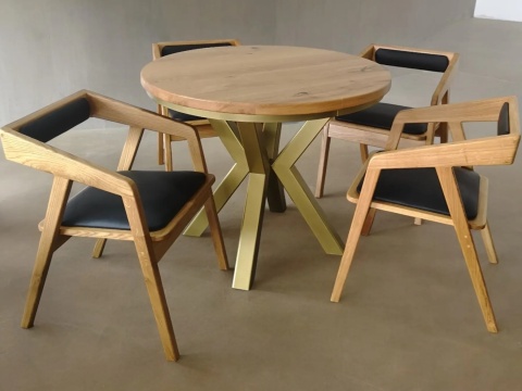 Fotel z drewna dębowego MODERN