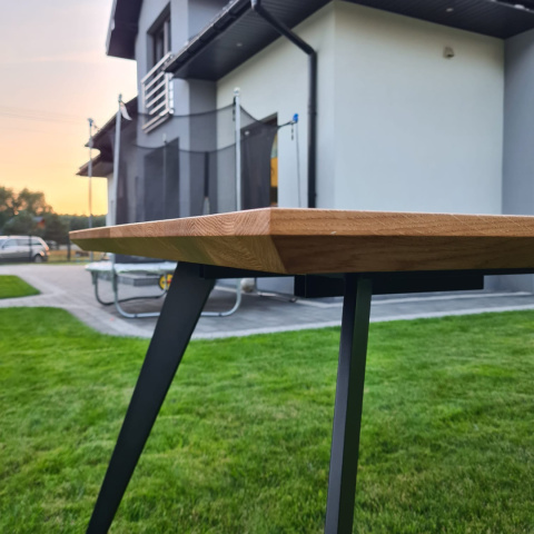 Stół Loft Leg z Litego Drewna Dębowego