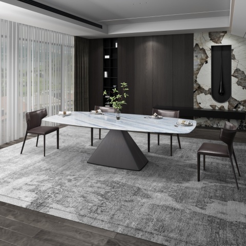 Stół do jadalni Czarny Szczotkowany