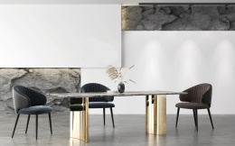 Stół do jadalni Monarch Dark Brown Chrom