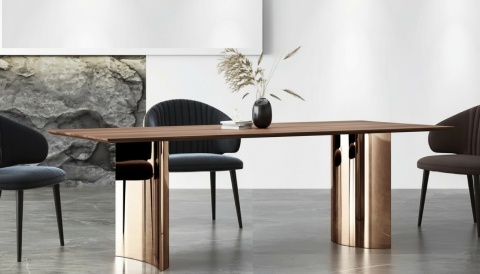 Stół do jadalni Monarch Dark Brown Chrom