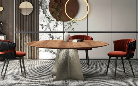 Stół do jadalni Okrągły Oval Square Mirror